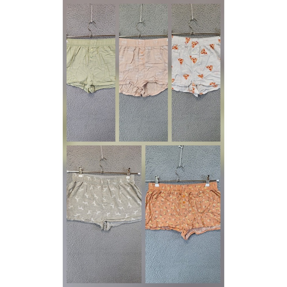 Lot of 5 Victoria's Secret Pink Sleepwear Shorts Womens 4-XS/1-S Elastic Waist